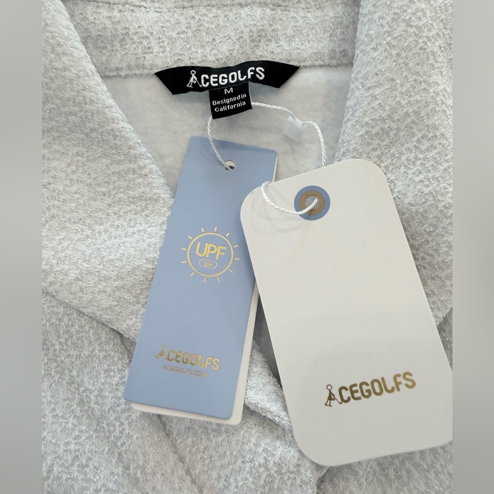 Acegolfs Luxe 3/4 Sleeve Shiny Lapel Jacket – Medium – NWT ✨ - Picture 2 of 11